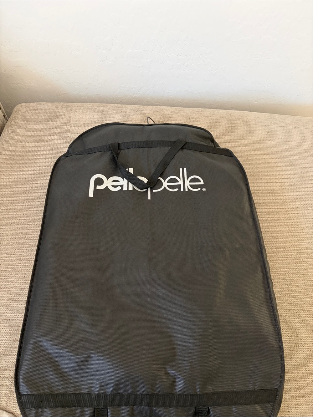 Pelle Pelle Black Garment Bag with White Logo